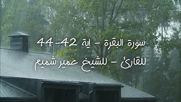 سورة البقرة - اية 42-44 للقارئ - للشيخ عمير شميم