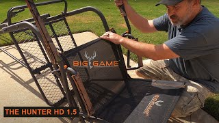 UNBOXING & REVIEW Big Game Hunter HD 1.5 Tree Stand | HOW TO Setup a Tree Stand By Yourself