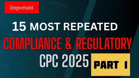 Important Compliance & Regulatory Questions CPC Exam 2025: Most Repeated  #cpc #importantquestions 