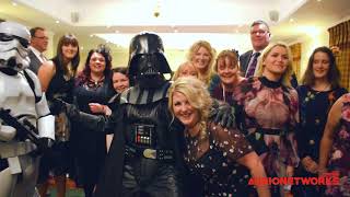 Star Wars Wedding with Chewbacca, Darth Vader and Storm Trooper