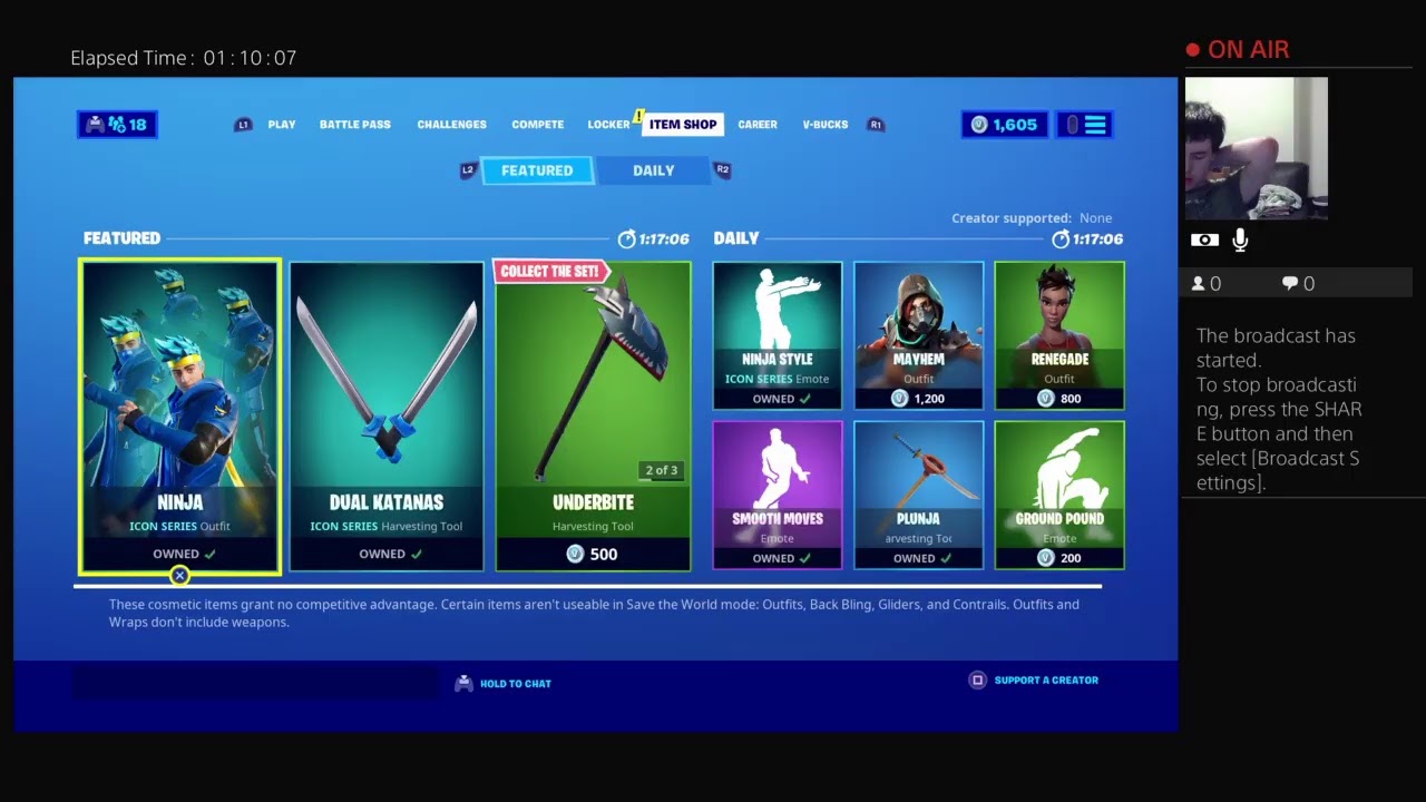 Fortnite Ninja skin YouTube