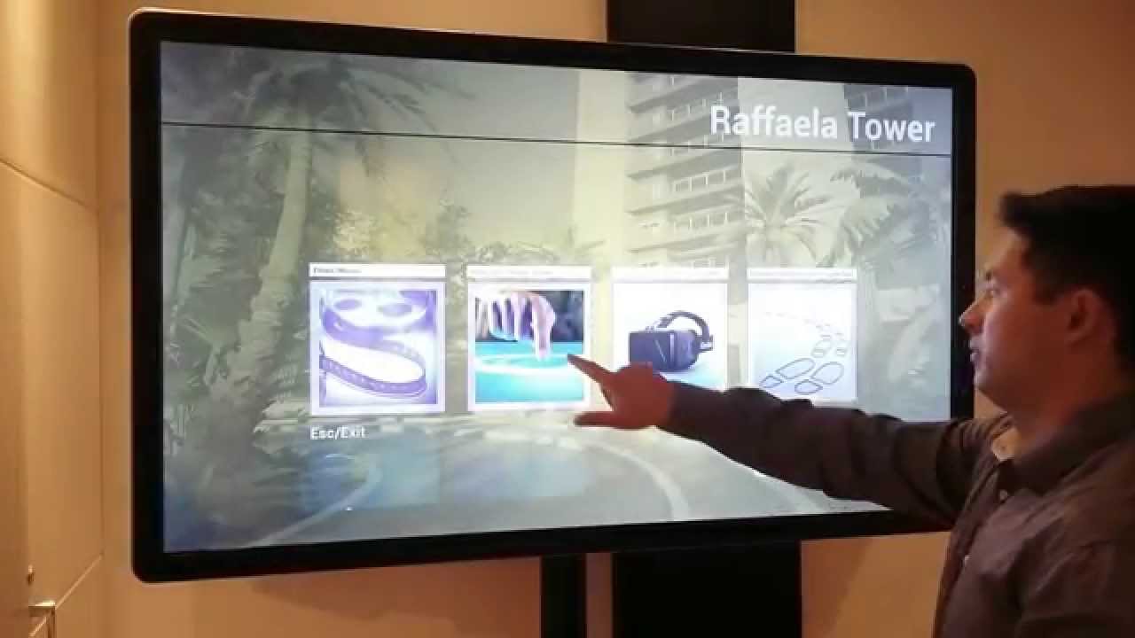 Touch screen monitor presentation software