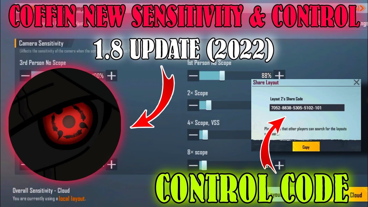 (2022) COFFIN NEW SENSITIVITY CODE | COFFIN NEW CONTROL CODE | PUBG MOBILE/BGMI