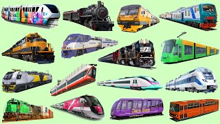 Train Name, Railway Vehicles, Trains and Subways | Learn Vehicle Name Sounds | Train For Kids
