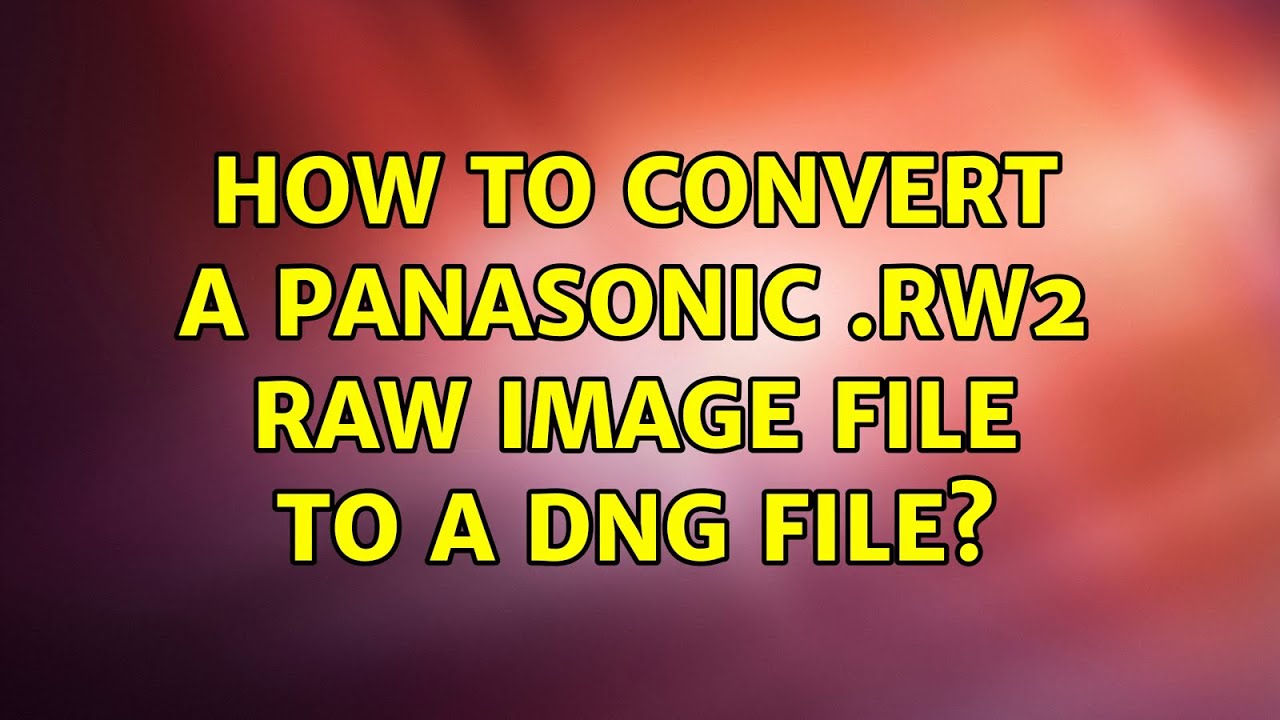 rw2 file converter rw2 file converter