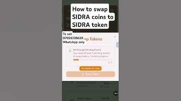 How to swap SIDRA coins to SIDRA token #crypto #swaptoken #airdrop #sidra #shortvideo