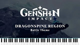 ｢Dragonspine - Battle Theme｣ Genshin Impact 1.2 OST / Synthesia Piano Cover [MIDI & Sheet Music]