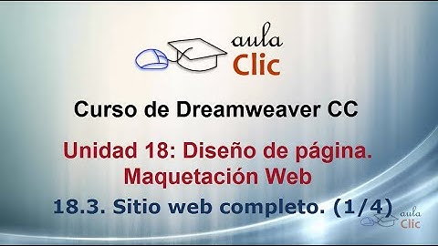 Curso de Dreamweaver CC. 18.3. Crear un sitio web completo. (1/4)