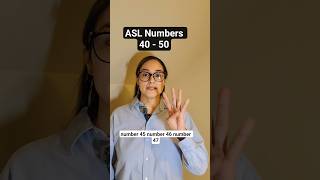 ASL Numbers 40 - 50 #asl #aslsigns ##aslnumbers #americansignlanguage