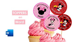 HOW TO DESIGN SWEET TABLE TOPPERS IN WORD ✂ Souvenir screenshot 5