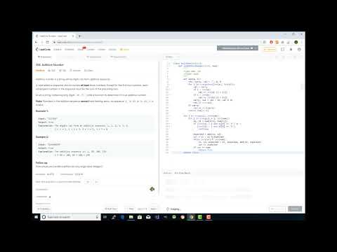 LeetCode Problem #306 Additive Number