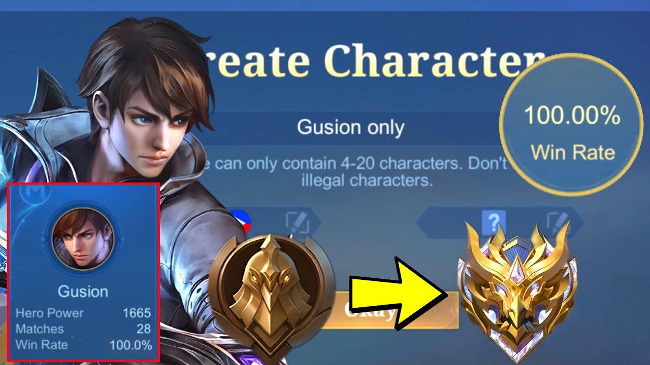 I Played Gusion Only From Warrior To Mythic (Hardest Challenge)