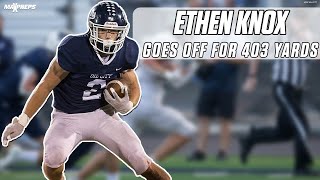 Ethen Knox Becomes the Only Player in HISTORY to Rush for 400 Yards Five Times in a Season 😤