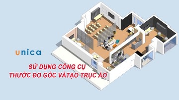 Sketchup và Vray -  Sử dụng công cụ thước đo góc và tạo trục ảo