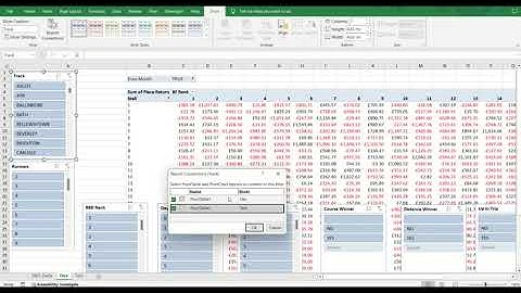 Creating a horse racing system using pivot table slicers for multile filter control (pt3)