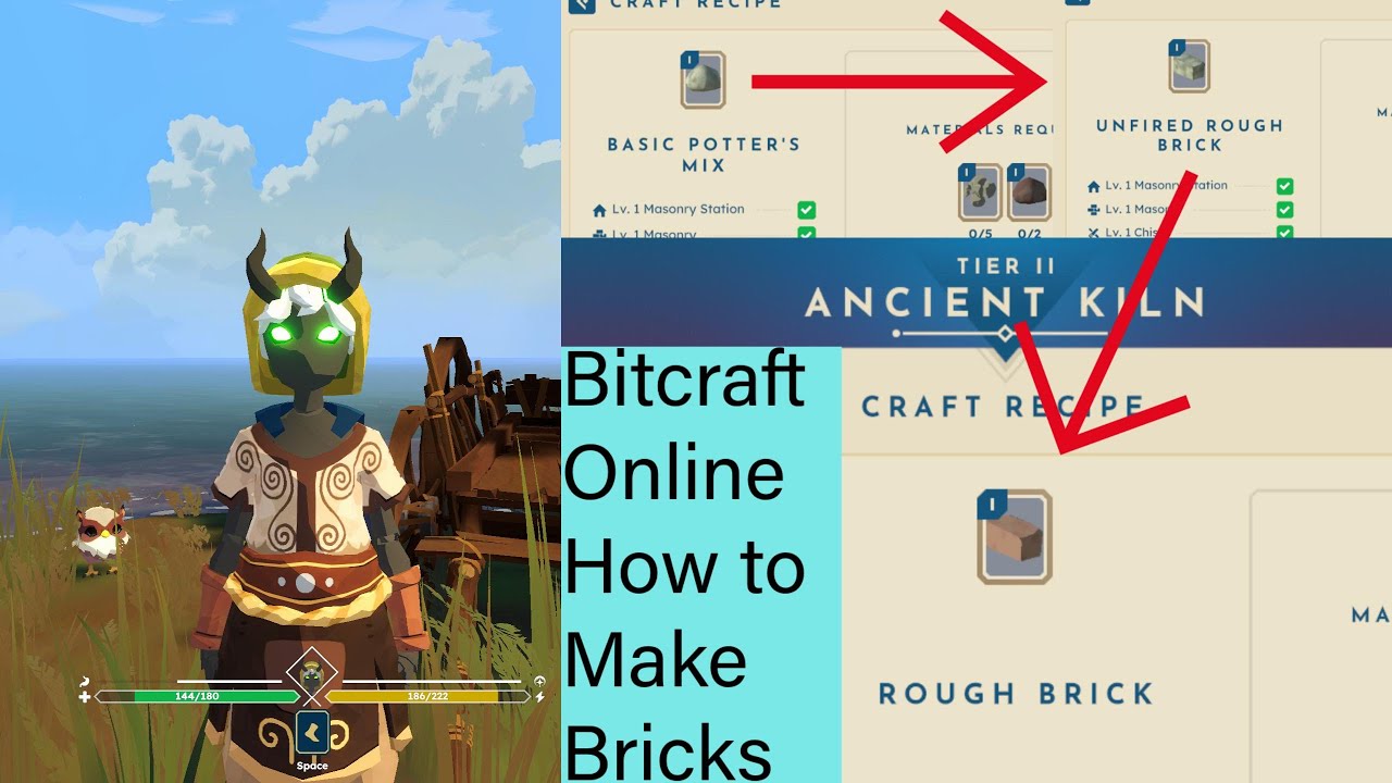 Bitcraft Online - How to make bricks - YouTube