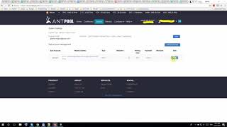 antpool set wallet of btc bch and select mining coin