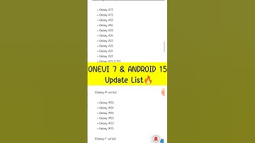 Samsung Android 15 OneUI 7 update list #tech #samsunglatest #oneui7