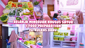 #dailyvlog Rutinitas IRT, Belanja Mingguan Khusus Sayur, Food Preparation Isi Kulkas Baru