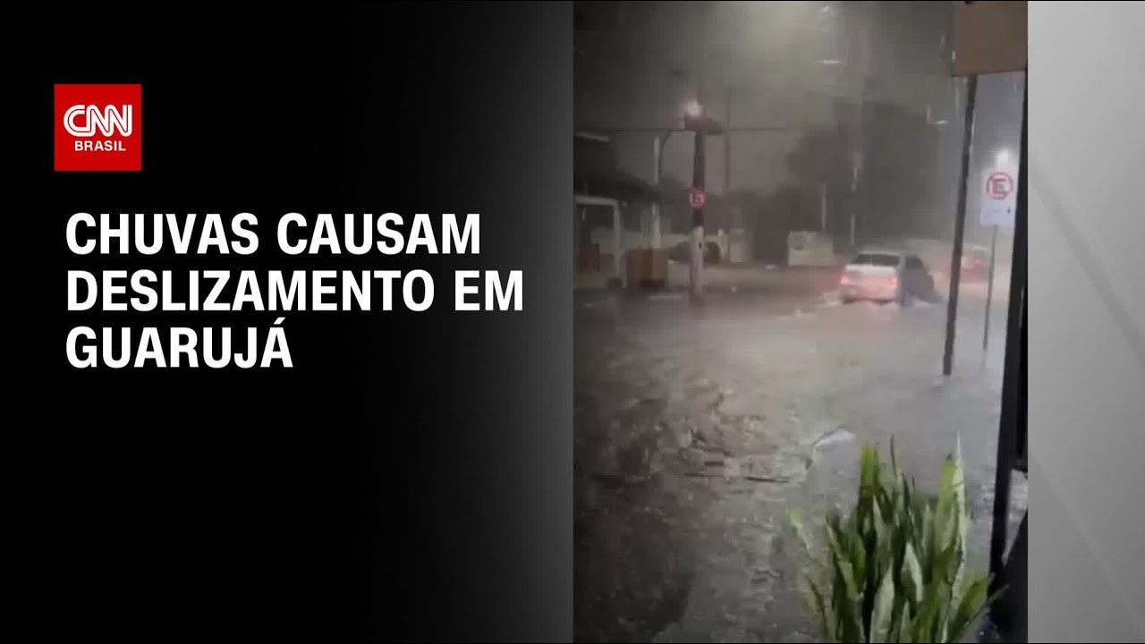 Deslizamentos de terra são registrados no Guarujá (SP) | AGORA CNN