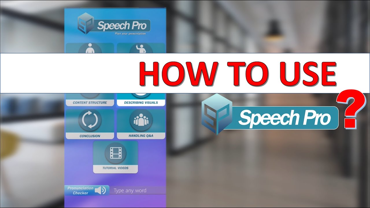SPEECH PRO TUTORIAL VIDEO - YouTube