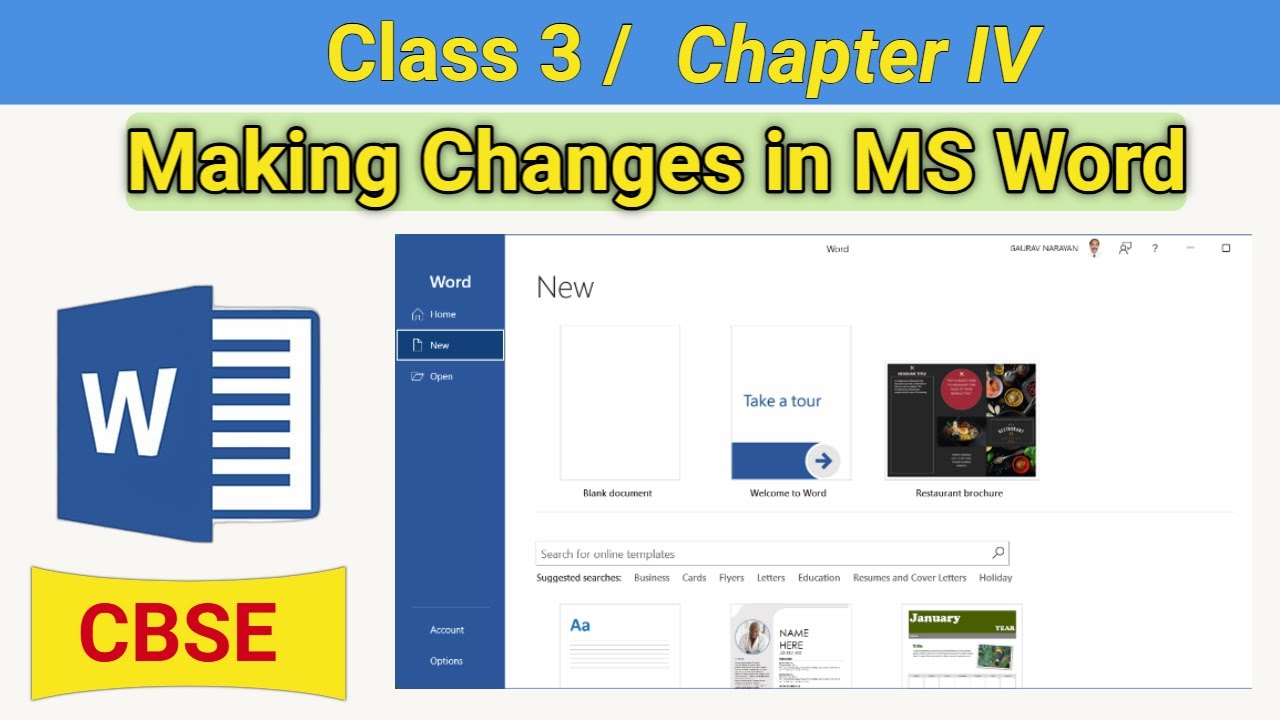 Class 3 Chapter 4 - Making Changes in MS word CBSE based Making Changes ...