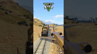 PLANE WINGS HIT BY A TRAIN IN EVERY GTA GAMES #gta #gta5 #gtasanandreas #gtav #gta6 #gaming #shorts