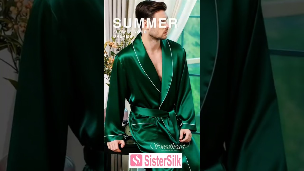 Men's 30 Momme Silk Robe#silksleepwear#menswear #mensclothing #mensfashion #mensstyle #dressinggown