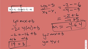 Alg 4-1 Writing Equations in Slope-Intercept Form (given two points)