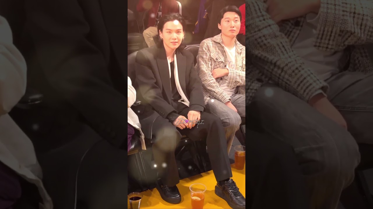 Suga at Lakers game 2023..His looks are damn good😌💜