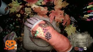 Decorating my Orange Plaster Cast with Autumnal Things - Timelapse - Part 2