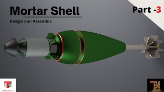 Mortar shell Part 3 | solidworks design tutorial | 3d modelling in solidworks. cad tutorials.