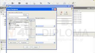 Create a new message with subject Test entering the text The first Exercise in the main body of... screenshot 4