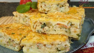 Blender Codfish Pie - Perfect Recipe for Christmas - Onion and Parsley screenshot 1