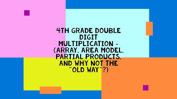 4th Grade Double Digit Multiplication (Array, Area Model, Partial Products, and why not "Old Way"?)