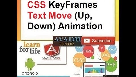 css animation keyframe text move up and down | how to create animation css | css animation