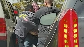 Caught on Cam: Road rage fight breaks out in parking lot