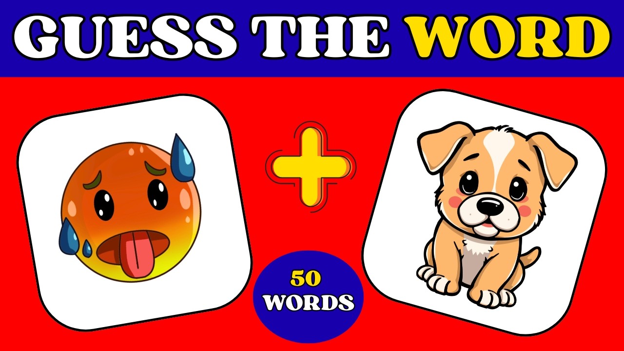 GUESS THE WORD by Emoji & Pictures - Quiz Mind TV | Guess the Word Challenge | 50 Word Puzzle Quiz