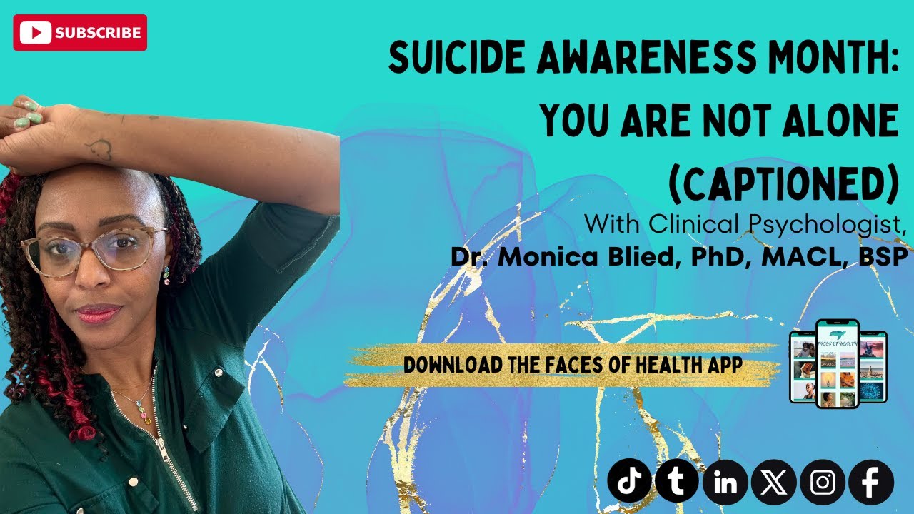 Suicide Awareness Month: You Are Not Alone (Captioned) - YouTube