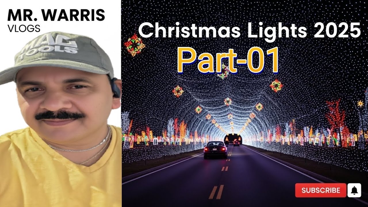 Magical Christmas Light Show Drive-Thru in Columbus Ohio | Mr. Warris Vlogs