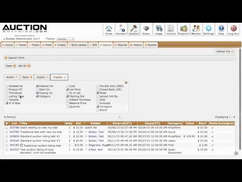 Auction Center - Search