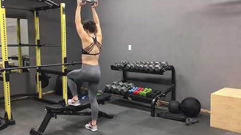 Overhead Dumbbell Step Ups