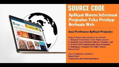 Aplikasi Sistem Informasi Penjualan Toko Petshop Berbasis Web