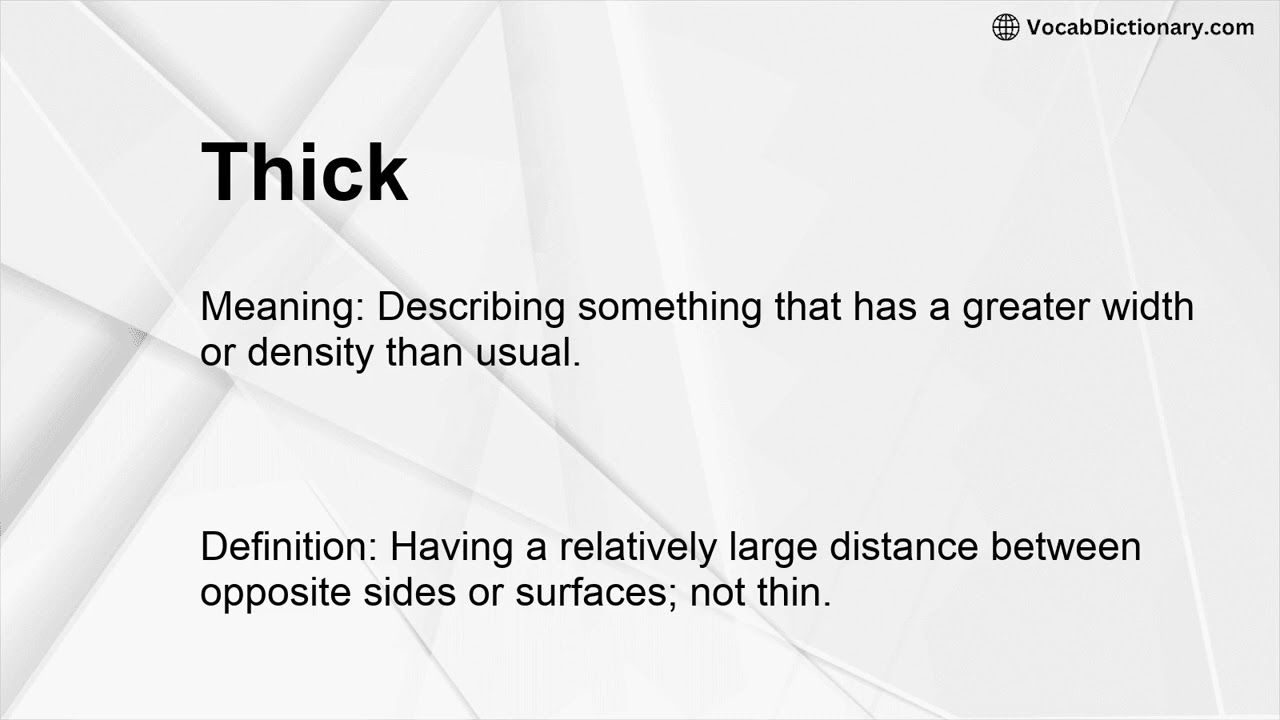 Thick Meaning