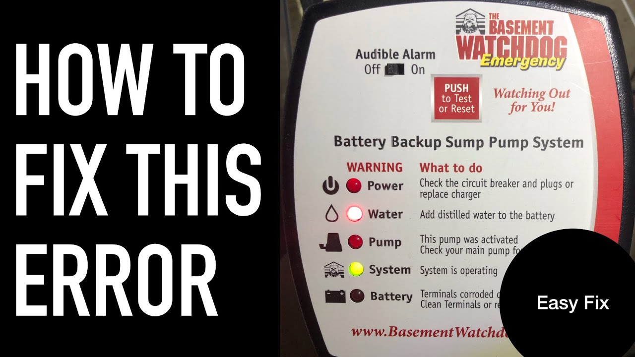 How To Add Water To A Watchdog Backup Sump Pump Battery