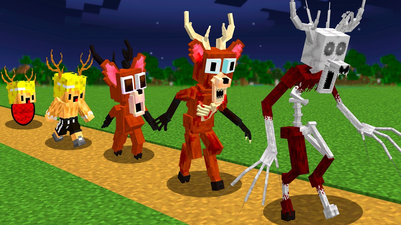 Pasé de BEBÉ CIERVO a CIERVO DIOS en Minecraft