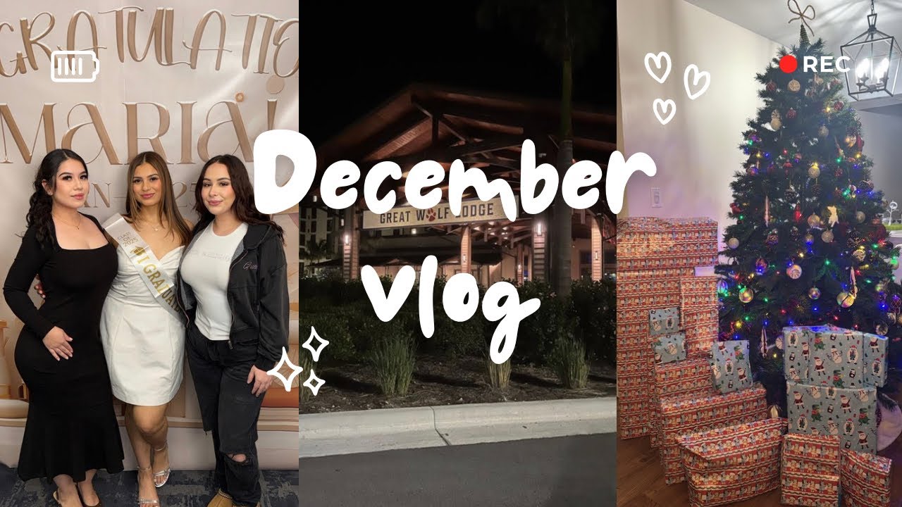 DECEMBER VLOG | SHOPPING + GAME DAY + GRADUATION PARTY + CHUCK E CHEESE + HAUL + CHRISTMAS + MORE