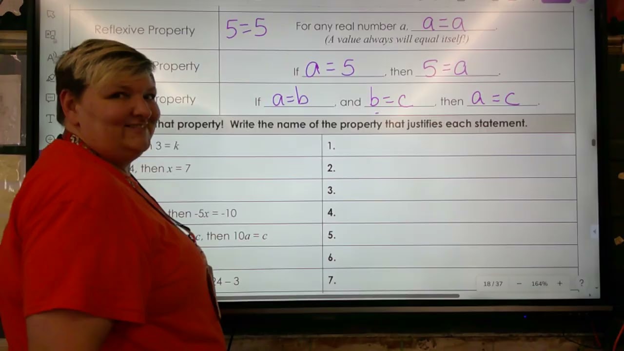 Unit 2.8 Part 1 Properties of Equality