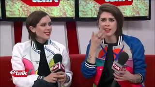 Tegan and Sara in the iHeartRadio MMVAs etalk Lounge