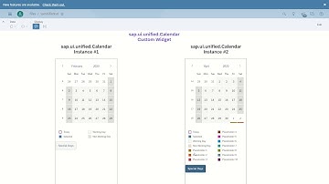 SAP Analytics Cloud sap.ui.unified.Calendar Custom Widget
